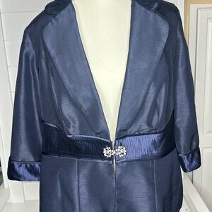 Elegant Navy Blue Women's Blazer